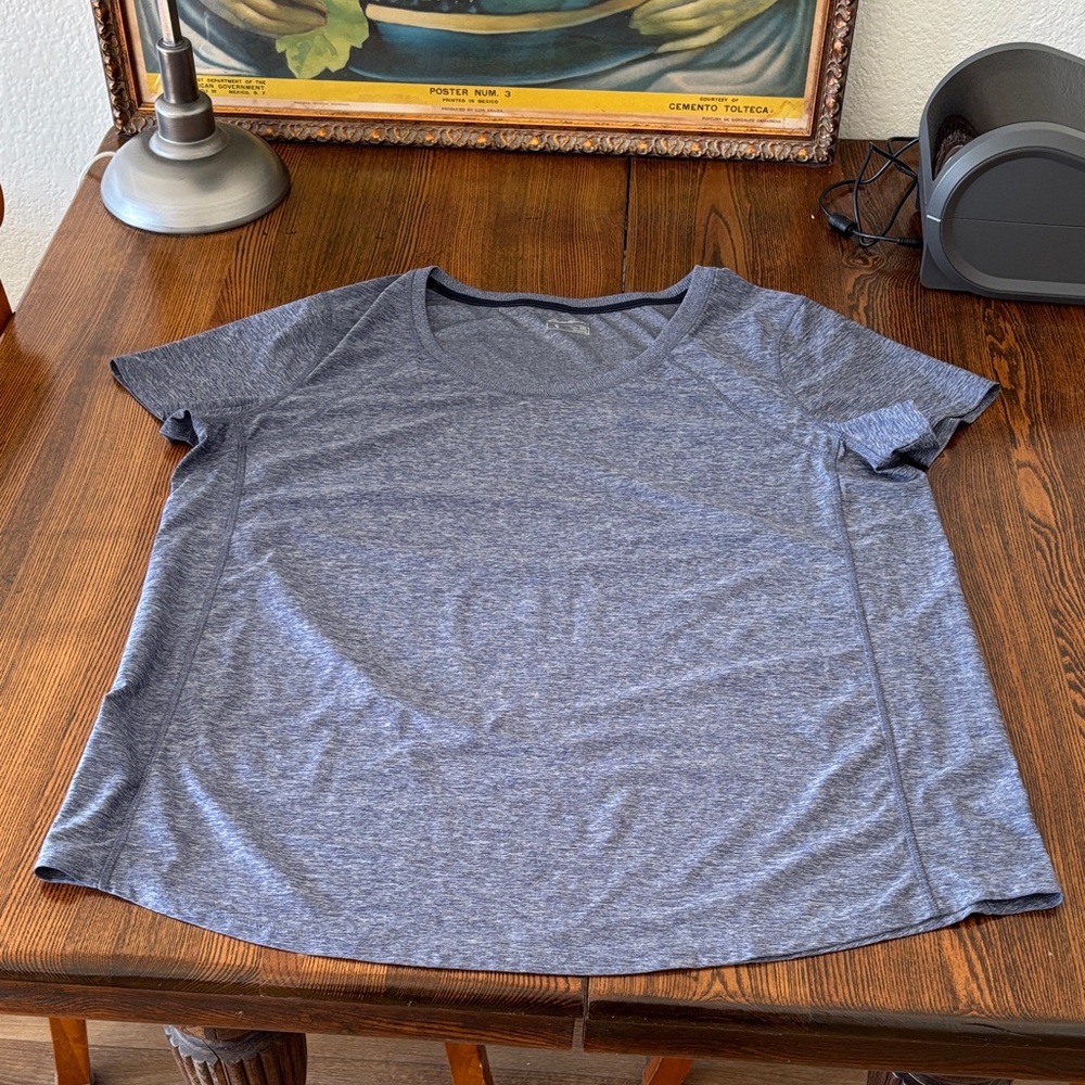 Eddie Bauer Women's Blue Heather Short Sleeve Tee